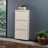Edsy Home Pera 3'lü Metal Ayakkabılık Krem Siyah