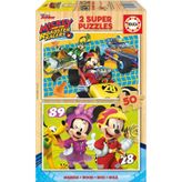 Educa Mickey Mouse 2x50 Parça Ahşap Puzzle