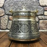 Efemir 2 Litrelik Işlemeli Eskitme Bakır Bakraç