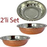 Efemir Çirtikli Bakır Çerezlik 2’li Set