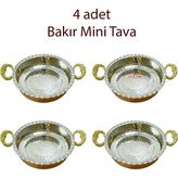 Efemir Mini Bakır Tava 4’lü Set