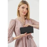 Efnanstore Siyah Mat Simli Abiye Çanta