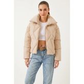 Efnaz Style Kadın Oversize Bej Mont - 36