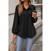 Efnaz Style Kadın Siyah Oversize Gömlek