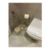 ege gross Doğal Bej Mermer Banyo Seti 3lü