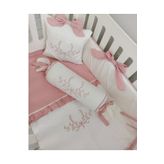 Ege HOME Decoration&Accessories Bonaluna deluxe %100 pamuklu nakışlı 3 parça pike , şeker yastık, fiyonklu yastık seti