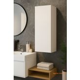 Egecan Mobilya Duvara Monte Tek Kapaklı 3 Raflı Banyo & Kiler Dolabı – Beyaz/suntalam, 85×30×30 cm