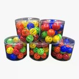 Eğlenceli Çıngıraklı Kedi Topu 100'Lü Set