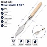 Ehobici Ahşap Saplı Metal Spatula No:2