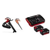 Einhell GE-CL 36/230 Li E - Solo, Akülü Yaprak Toplama ve Einhell 18V 2x4,0 Ah PXC Twincharger Kit, Akü & Şarj Cihazı