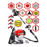 EISENN German 11 Parça Set Sırt Tipi Benzinli Motorlu Tırpan Ot Çalı Çim Biçme Makinesi Halı Yıkama
