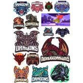 Ejderhalar Sticker Set 6 15 Parça Telefon, Tablet, Defter, Laptop Sticker