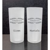 Ejoya Kişiye Özel 2'li Rakı Bardağı 111455 - Siyah