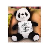 EJOYA Kişiye Özel Aşık Serçeler Temalı Peluş Panda 23cm, 81893