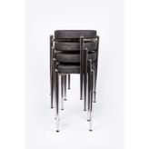ekipmetal TABURE 4 ADET DERİ SİYAH