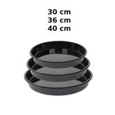 eklesepete 3 Adet 30-36-40 Cm Emaye Yuvarlak Fırın Tepsisi Seti