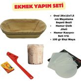 Ekmek Yapım Seti Oval 26 cm Bezli + 100 gr Ekşi Maya