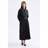 Ekol Piliseli Maxi Etek 3021 - Siyah - 44