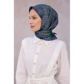 Ekose Desen İpek Twill Eşarp 4218D01