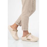 Ekru Eva Unisex Sabo Terlik