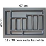 Eks Ticaret Deltaaks 67/49 Cm Cekmece Içi Kasıklık Gri 61/39 Cm Kadar Kesılebıır