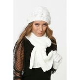 EKstore Kadın Atkı Bere Eldiven Takımı - 3'lü Set