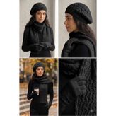 EKstore Siyah Atkı Bere Eldiven Takımı - 3'lü Set