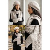 EKstore Taş Kadın Atkı Bere Eldiven Takımı - 3'lü Set