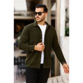 EKZMODA Erkek Haki Oversize Polar Gömlek