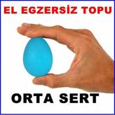El Egzersiz Topu (Silikon) Mavi: Orta Sert