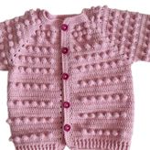 El Örgüsü Bebe Hırkası pembe