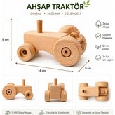 El Yapımı Ahşap Traktör – Doğal Ahşap Oyuncak Traktör