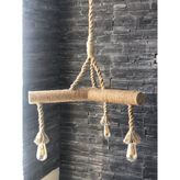 El Yapımı Halat Yıldız Avize - Bal - 3