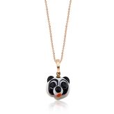 El Yapimi Murano Cami Panda Gumus Kolye