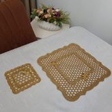 El Yapımı Petek Supla - Modern Mutfak Dekoru - 1 servis altlığı (Hardal)