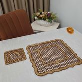 El Yapımı Petek Supla - Modern Mutfak Dekoru - 1 servis altlığı (Kahverengi)
