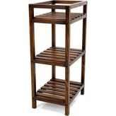 Ela Wood Working Doğal Ahşap Banyo Rafı - Rustik