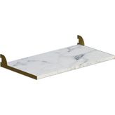 Elarque 30X90 Ahşap Raf, Askılık Sistemine Geçme Takım - Beyaz