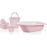 Elarque 5'li Banyo Seti Pembe