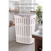 Elarque Çamaşır Sepeti Bambu Halatlı 60 Litre Kirli