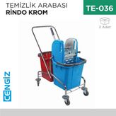 Elarque Rindo Krom Temizlik Arabası