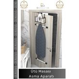Elarque Ütü Masası ve Aksesuarı Kapı Arkası Metal Organizer, Yer Tasarrufu ve Düzenleyici Raf Sistemi