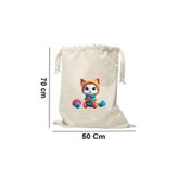 Elbasan Tekstil 50 x 70 cm Kanvas Oyuncak Torbası Sevimli Kedi
