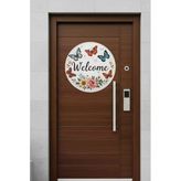 Elbasan Tekstil Kelebek Baskılı Kapı Süsü Mdf Üzerine Baskı 30 x 30 cm
