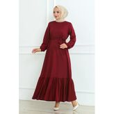 elbise bordo 207