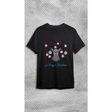 Elbiseciniz Yılbaşı Geyik Tişörtü, Noel Tişörtü, Mutlu Yıllar Yeni Yıl Kostümü, 2024 Christmas Tshirt - Siyah - 6 Yaş