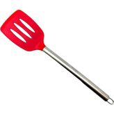 Elegancev Çelik Saplı Silikon Spatula - Kırmızı