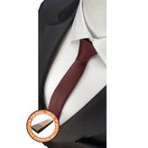 Elegante Cravatte Bordo Renk Extra Slim Kalıp Özel Kutulu Ince Mat Kravat Ve Cep Mendili