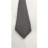 Elegante Cravatte Ekstra Slim Fit Armürlü Dokuma Siyah Ince Kravat Ve Mendil