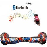 Elektrikli Kaykay Bluetoothlu Hoverboard 6.5 Inch Grafity Desenli Akıllı Denge Özelliği - D09